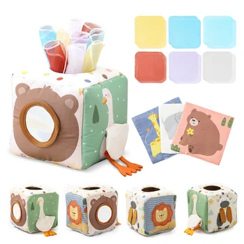 Montessori Toys Magic Cotton Animal Tissue Box Kids Finger Exercise Busy Board Toys Baby…