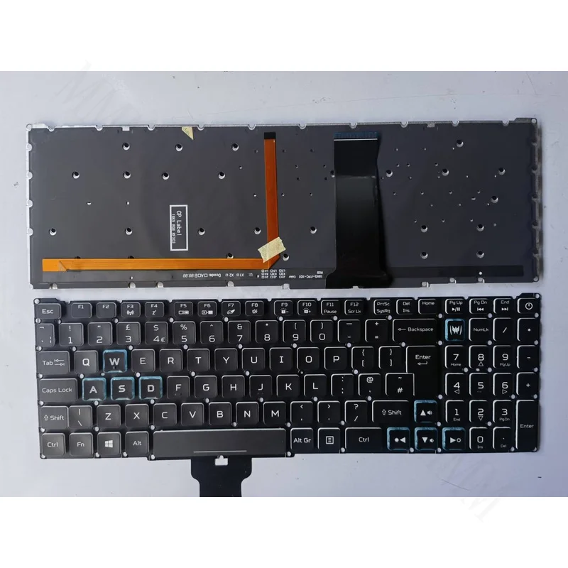 TT Brand New for ACER AN515-54 RGB Backlit Keyboard Blue Function Keys UK