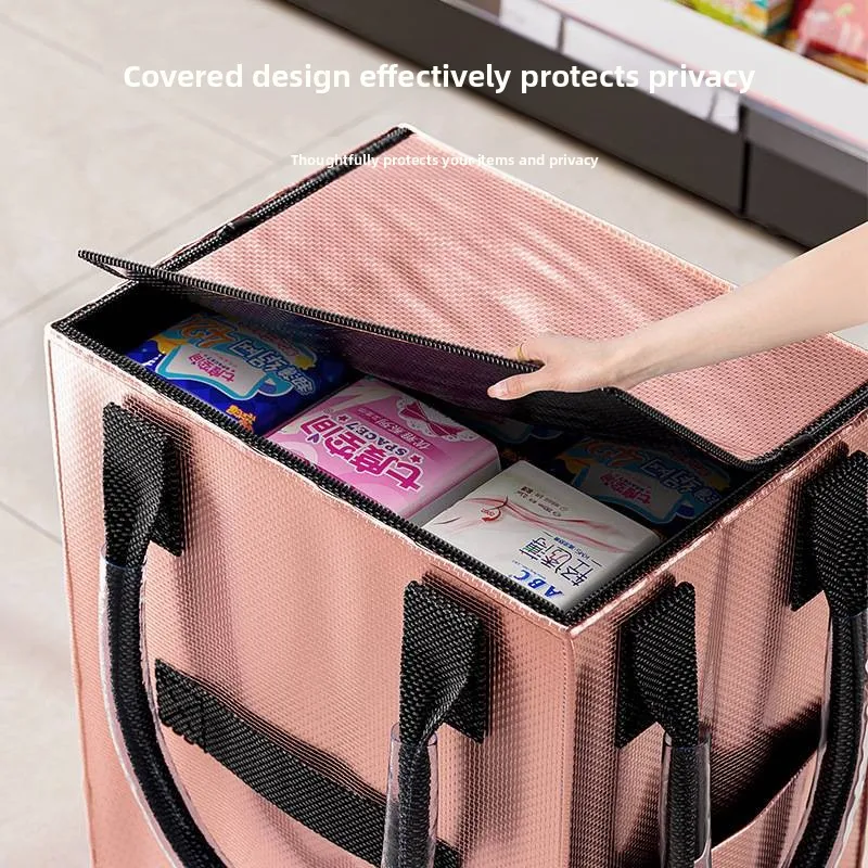 Travel Shopping Bag with Wheels Long Handle Foldable Trolley Bag Outdoor Luggage Cart Storage Bag for Business Trips