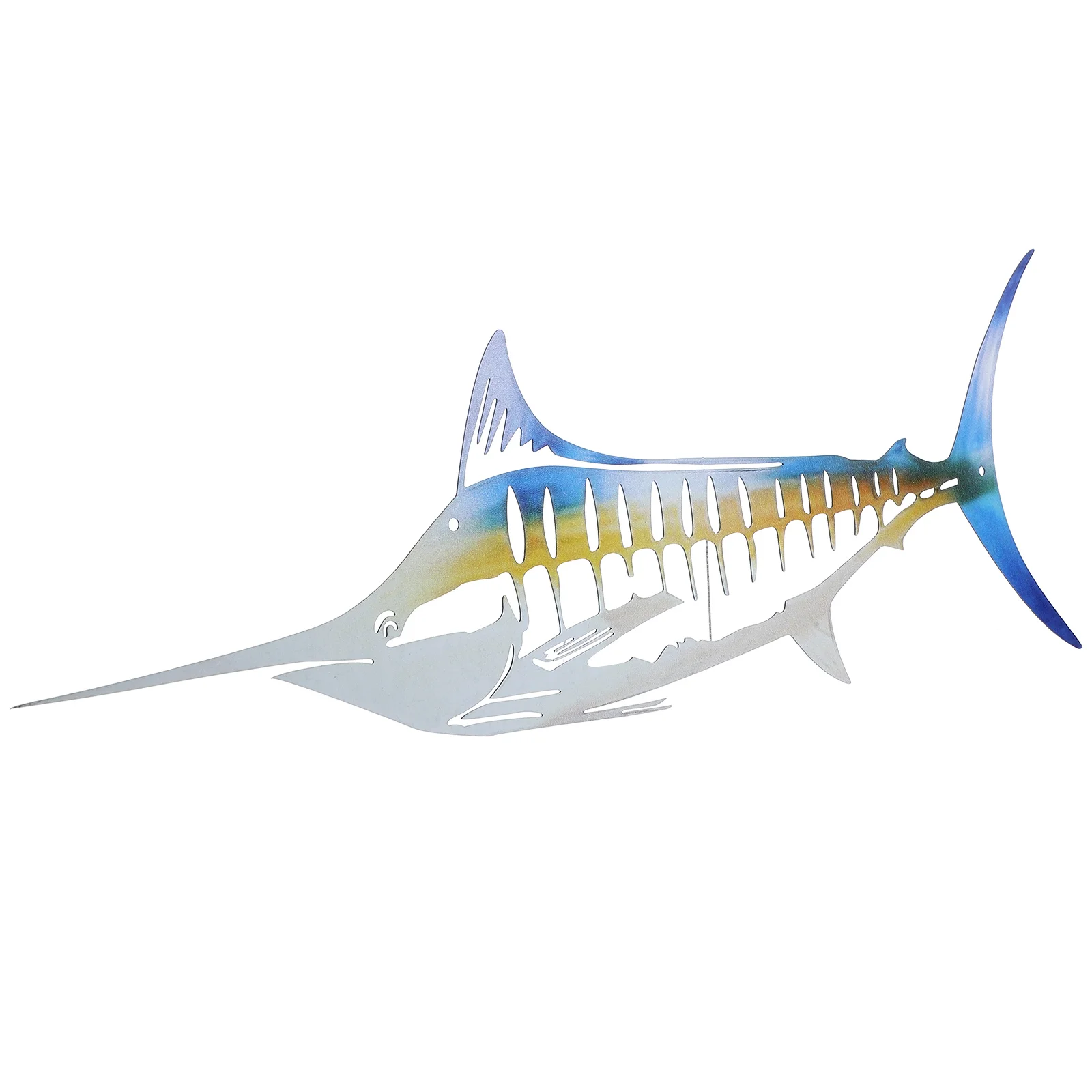 

Metal Wall Decor 50cm Fish Sculpture Hanging nament Indoor Outdoor Home Garden Decoration Art Metal Hanging Decor