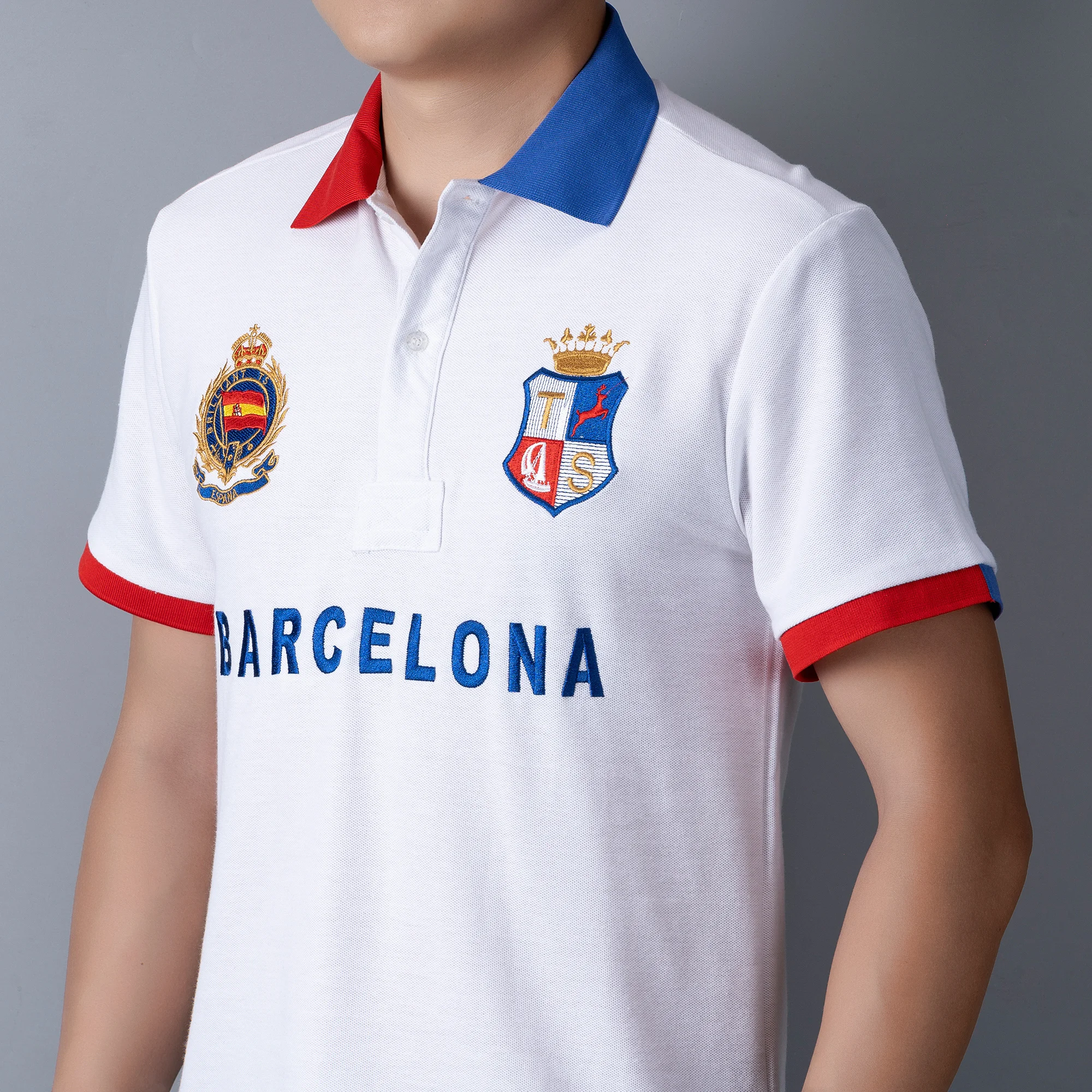 TS Classic Men's Polo High-Quality Cotton 2026 New Summer Polo T Shirt Barcelona Football Fans City