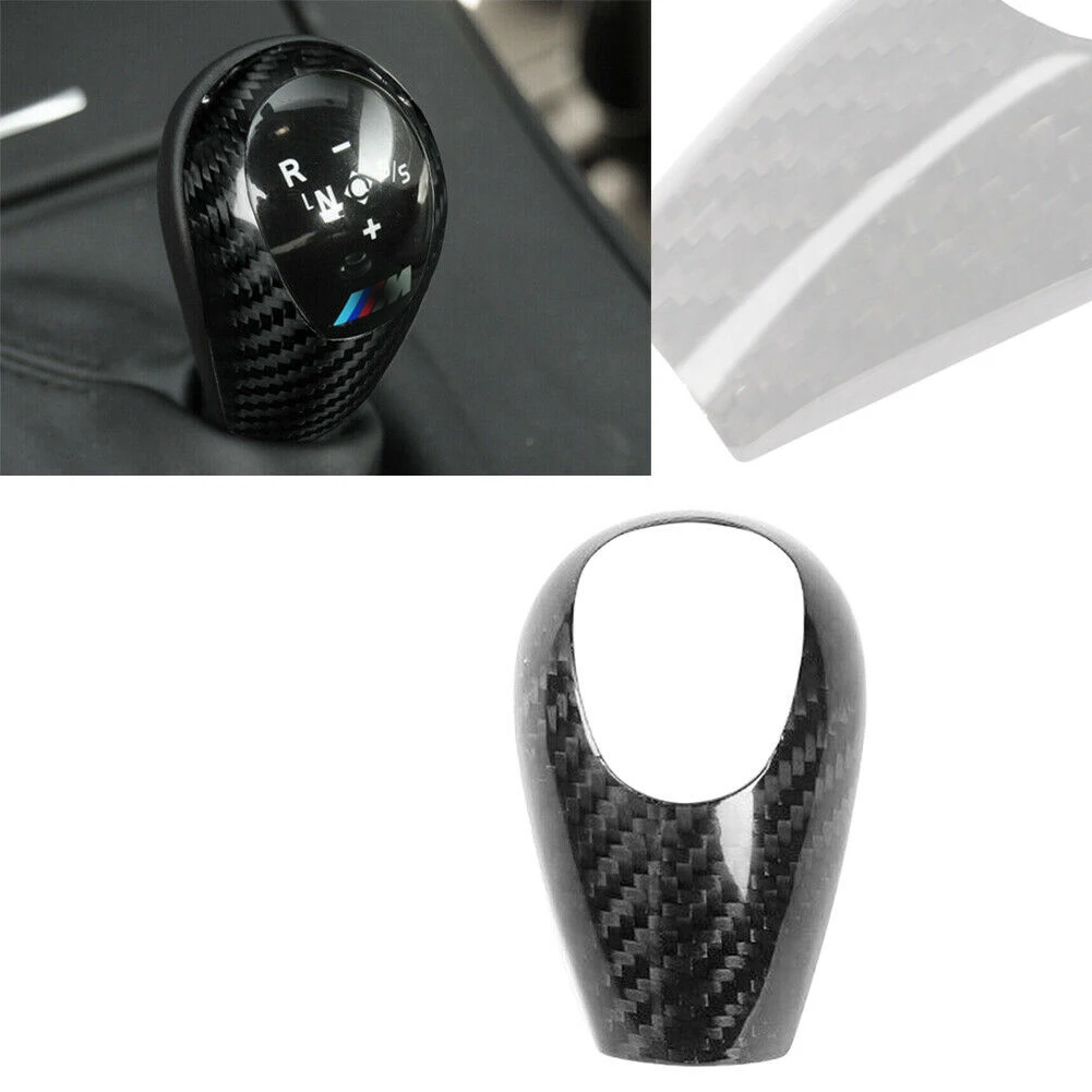 Auto Carbon Fiber Gear Shift Knob Cover Trim for BMW-M Series M3 M5 M6 Car Interior Accessories