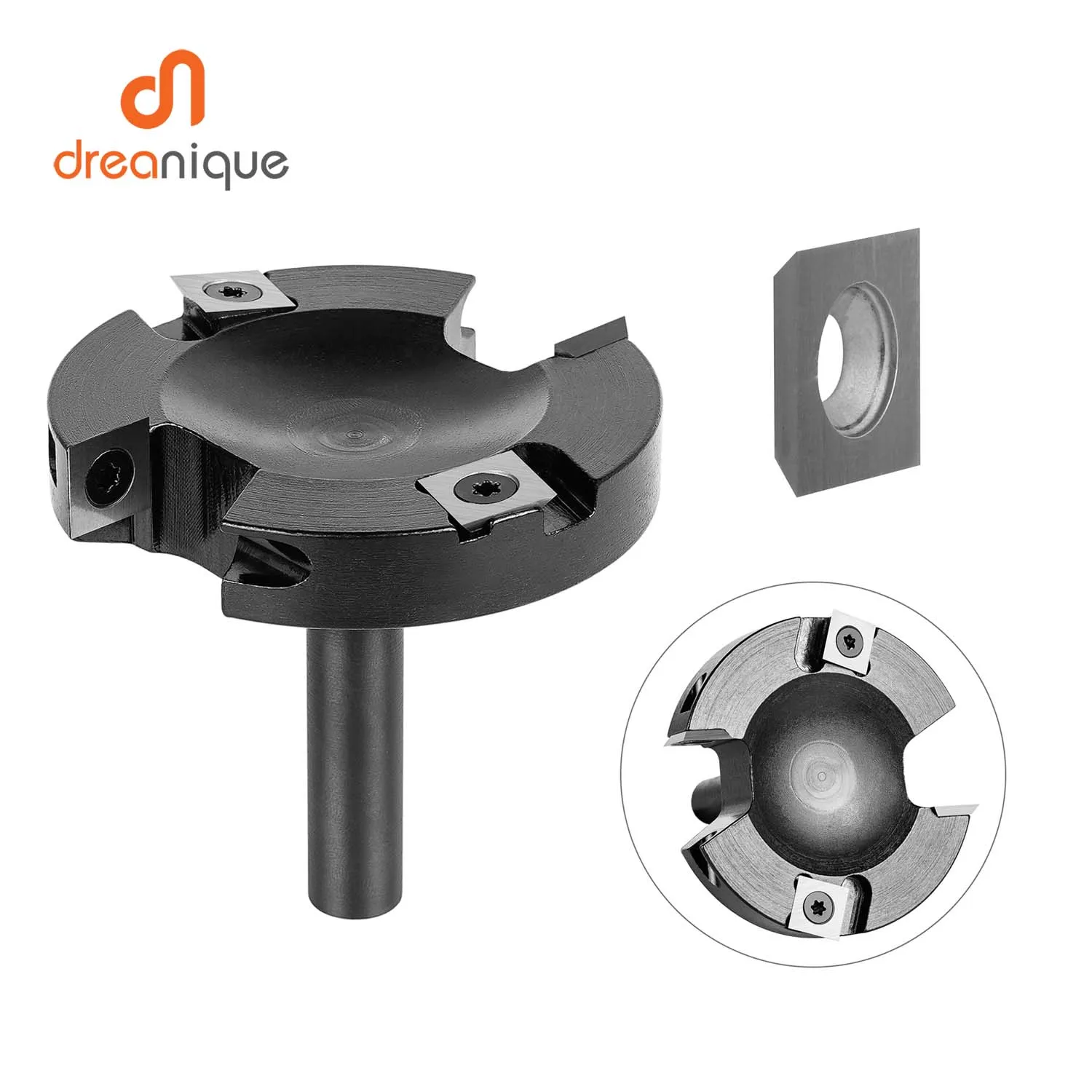 Dreanique Flauta Plaina de Madeira Bit 75 mm Diâmetro de Corte 12 Haste Cnc Spolboard Superfície Pandeiro Roteador Bit Inserção Laje de Carboneto