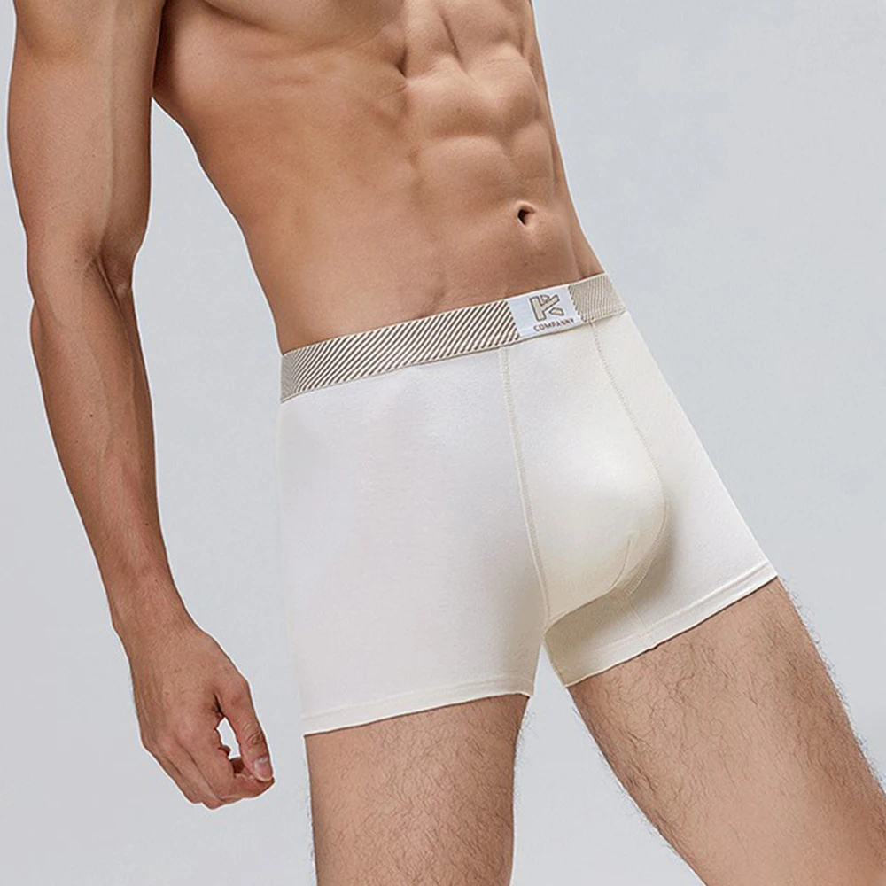 

Men's Large Size Sports Underwear Cotton Breathable Sweat-Absorbent Antibacterial Flat-Bottom Four-cornered pants for men