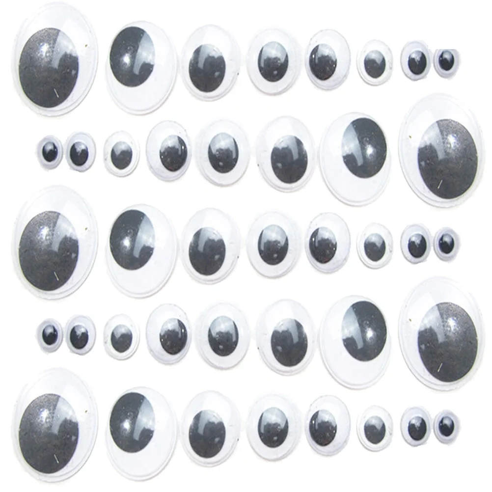 

300 Pcs/3 Movable Eyes Sticker Patch Interesting Black and White Handmade Toys Parent-child