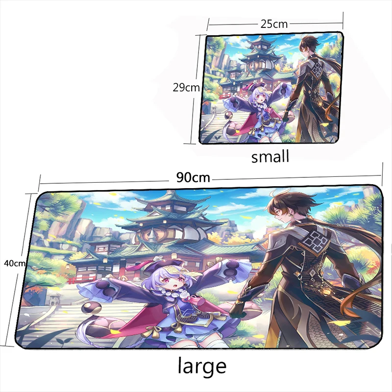 MRGLZY Drop Shipping Genshin Impact ZHONGLI Mouse Pad Gamer Large Anime DeskMat Computer Gaming Peripheral Accessories MousePads