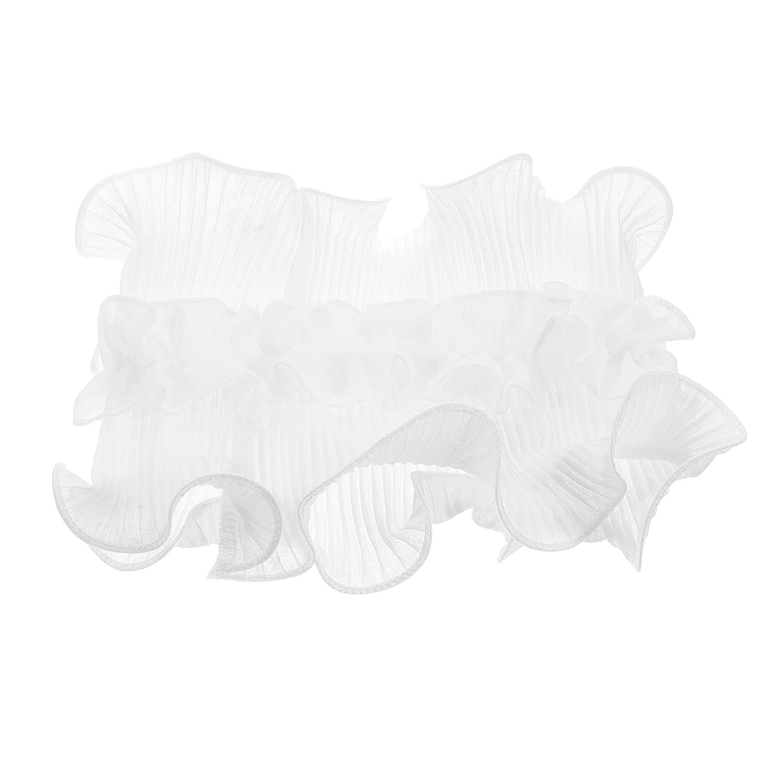 

Ruffled Scarf Fake Collar Collars for Women Shawl Accessories Sweater Insert Polyester