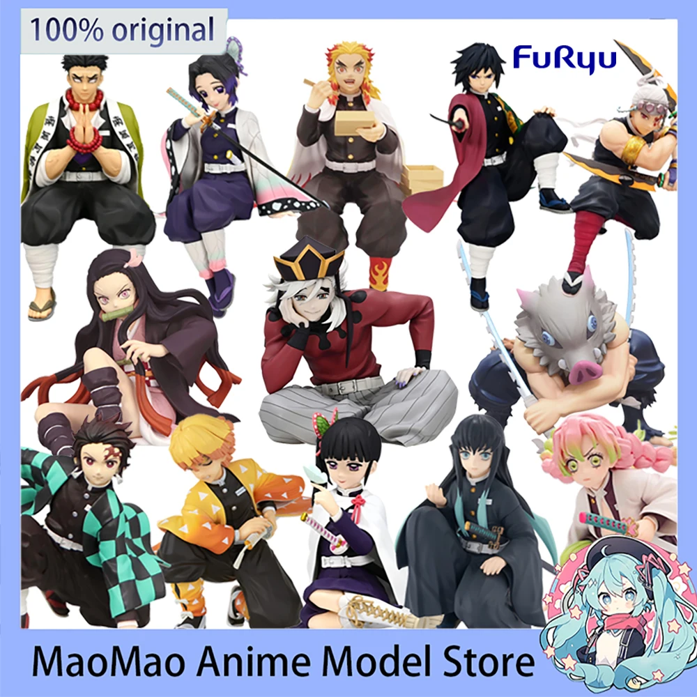 

In Stock Original FuRyu Demon Slayer: Kimetsu no Yaiba Noodle Stopper Figure Douma Rengoku Kyoujurou Collection Action Figure