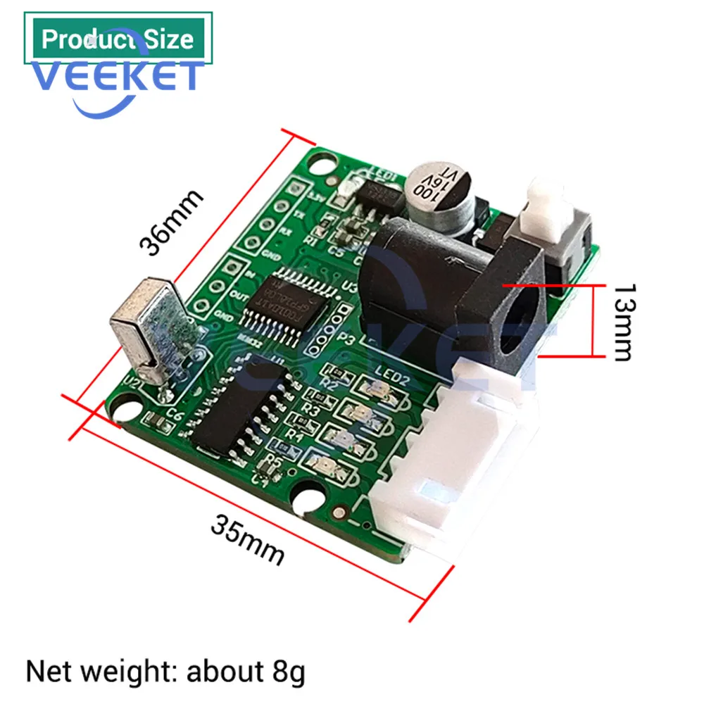 DC5V ULN2003 Driver Board 28BYJ48 Five-wire Four-phase Stepper Motor Driver with Infrared Remote Control ULN2003 Controller