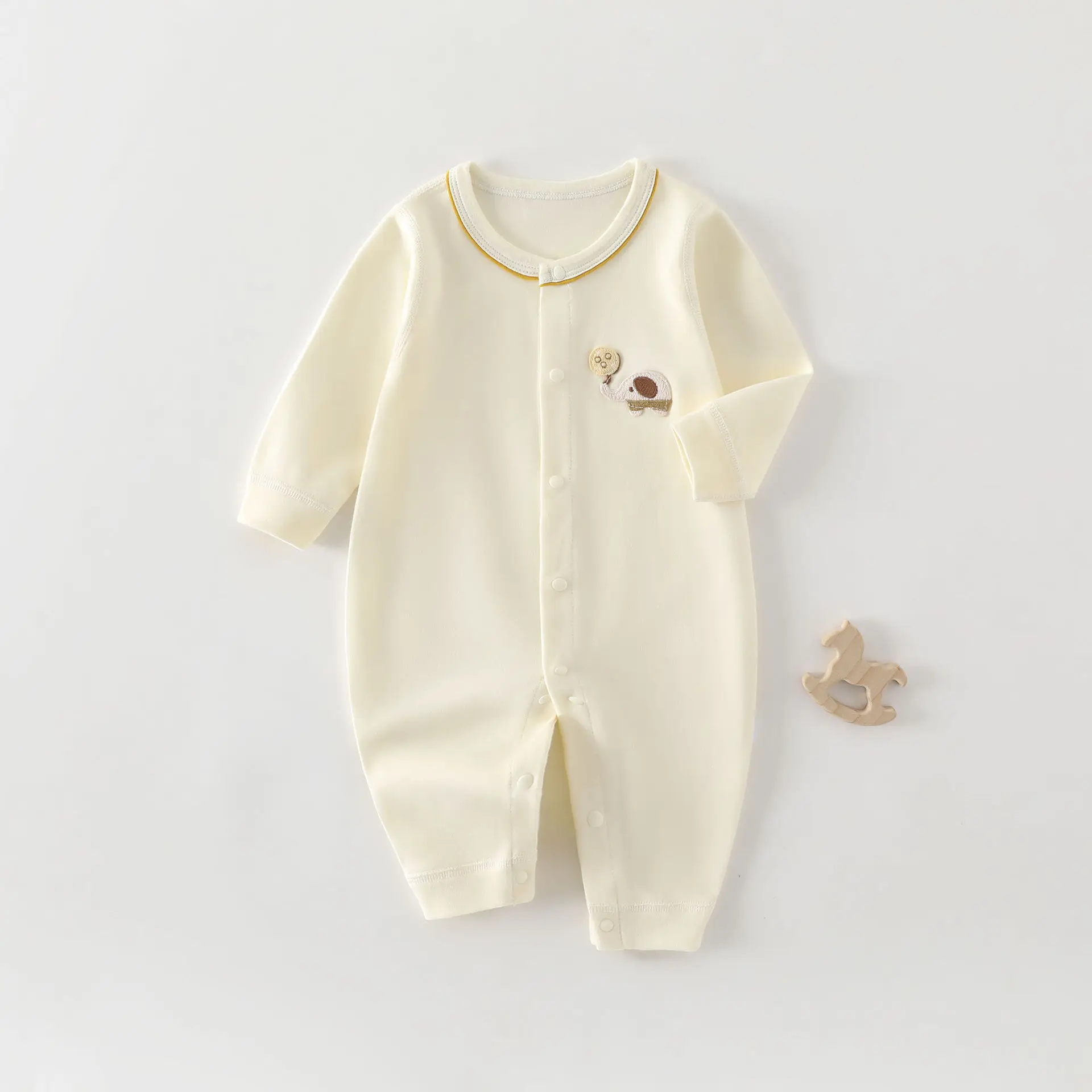 Baby Clothes Baby Bodysuit Spring and Autumn New Style Pure Cotton Class A Long Sleeve Pajamas Infant Crawling Suit