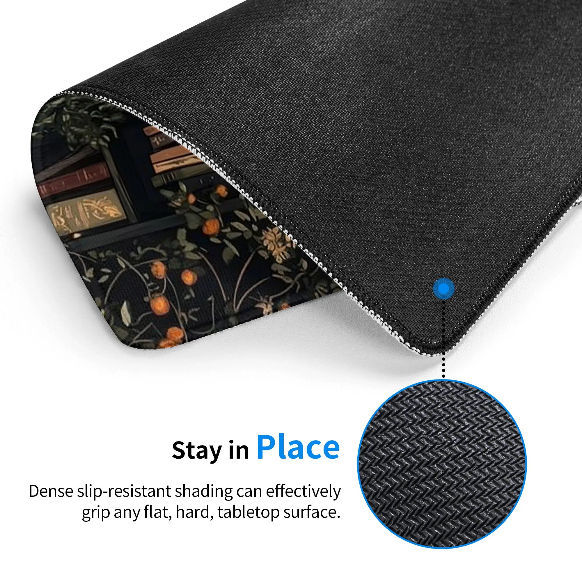 Vintage Library Themed Mouse Pad Computer Keyboard Mouse Mat Gaming PC Laptop Desk Mat Office Table Mats
