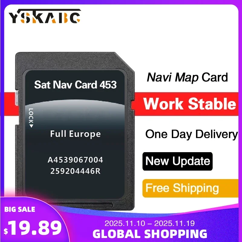 

New 2023 for Smart 453 mit Cool & Media Navigation Car A4539067004 SD Card GPS Navi Update Map Full Europe