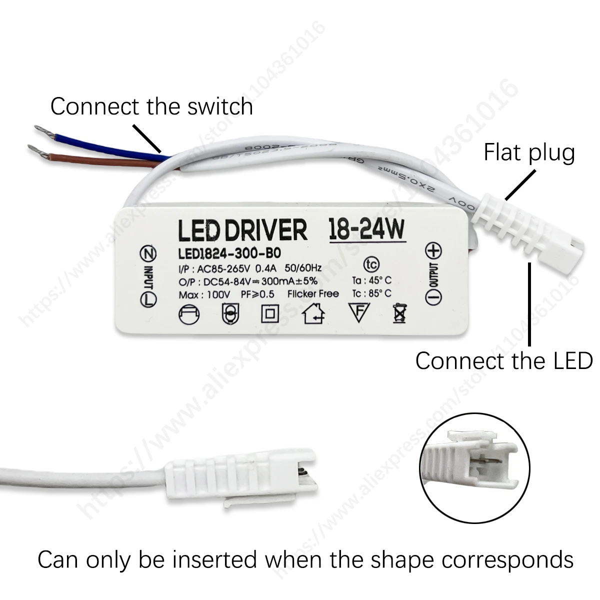 LED Power Supply Driver 3-5W 4-7W 8-12W 12-18W 18-24W 25-36W Lighting Transformers For LED Power Light Panel Light Downlight DIY