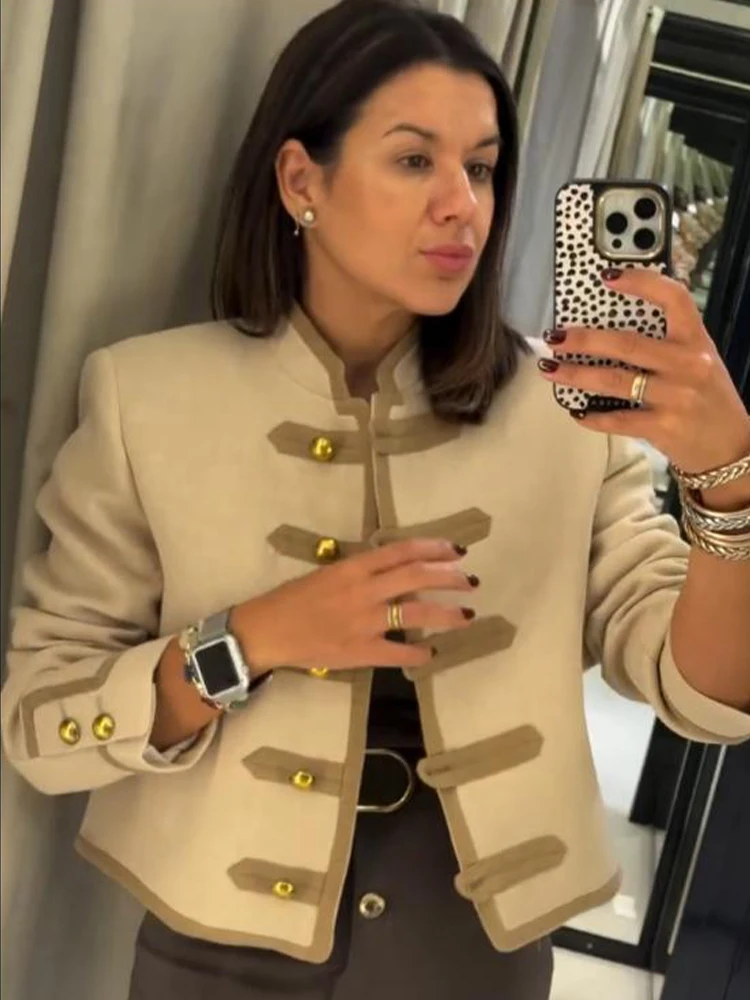 

HH женская зимняя новая мода с воротником-стойкой на плечах, однобортная куртка с веревочным узлом, женское темпераментное повседневное пальто с карманами