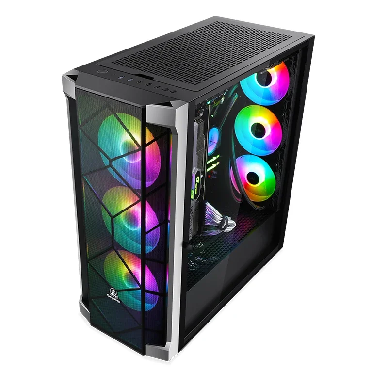 T1 full tower side glass personalized DIY desktop computer chassis ATX back line graphics card vertical chassis