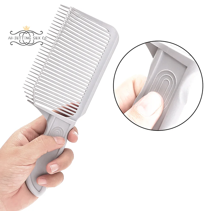 Men Barber Flat Top Fading Comb White Professional Hair Styling Combs Anti-static Hair Cutting Fade Comb Salon Hairdresser Tools