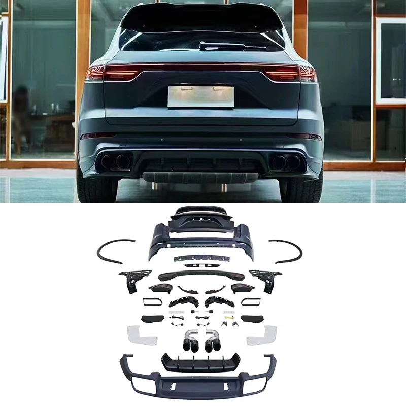 Restomod Body Kits2011-2017 Car Upgraded Modified 2018 Edition Rear Bumper Modification With Fog Light Cut-Outs For
