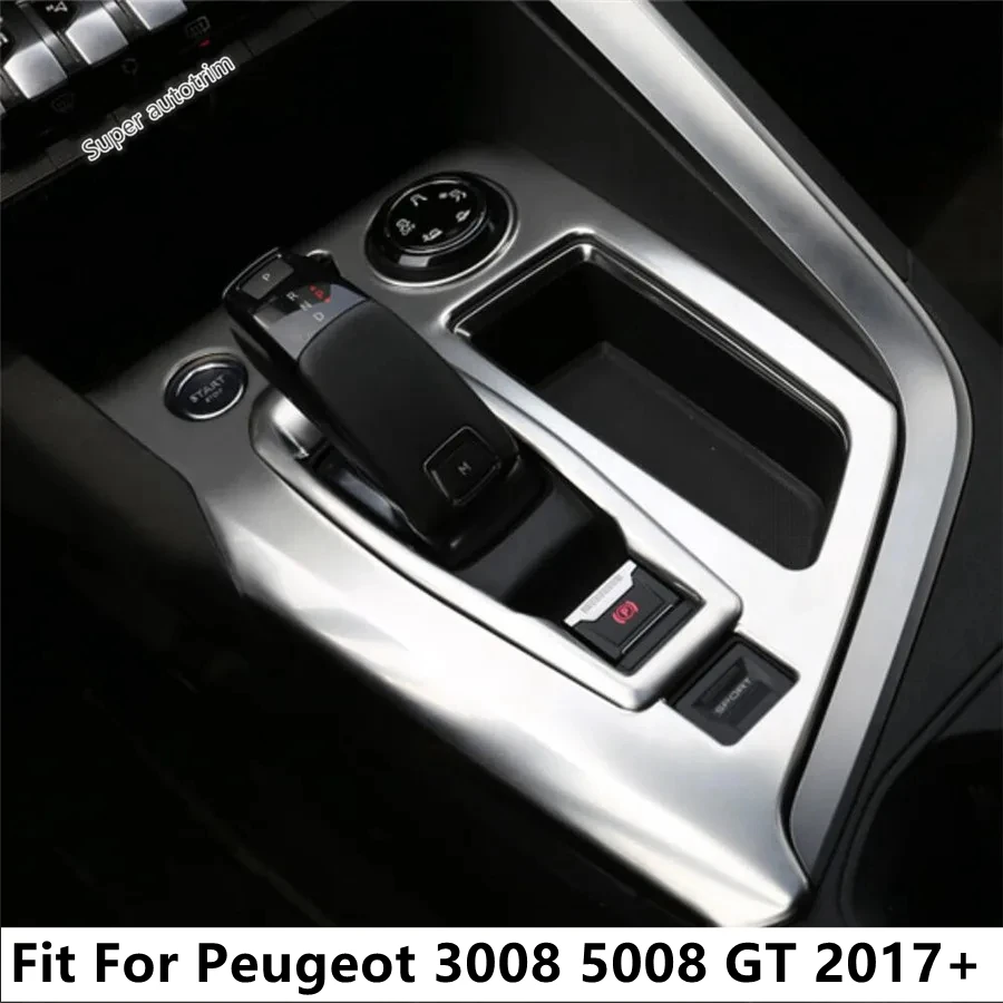 

Center Control Gear Shift Panel Stickers Decoration Cover Trim For Peugeot 3008 5008 GT 2017 - 2023 Matte Interior Accessories