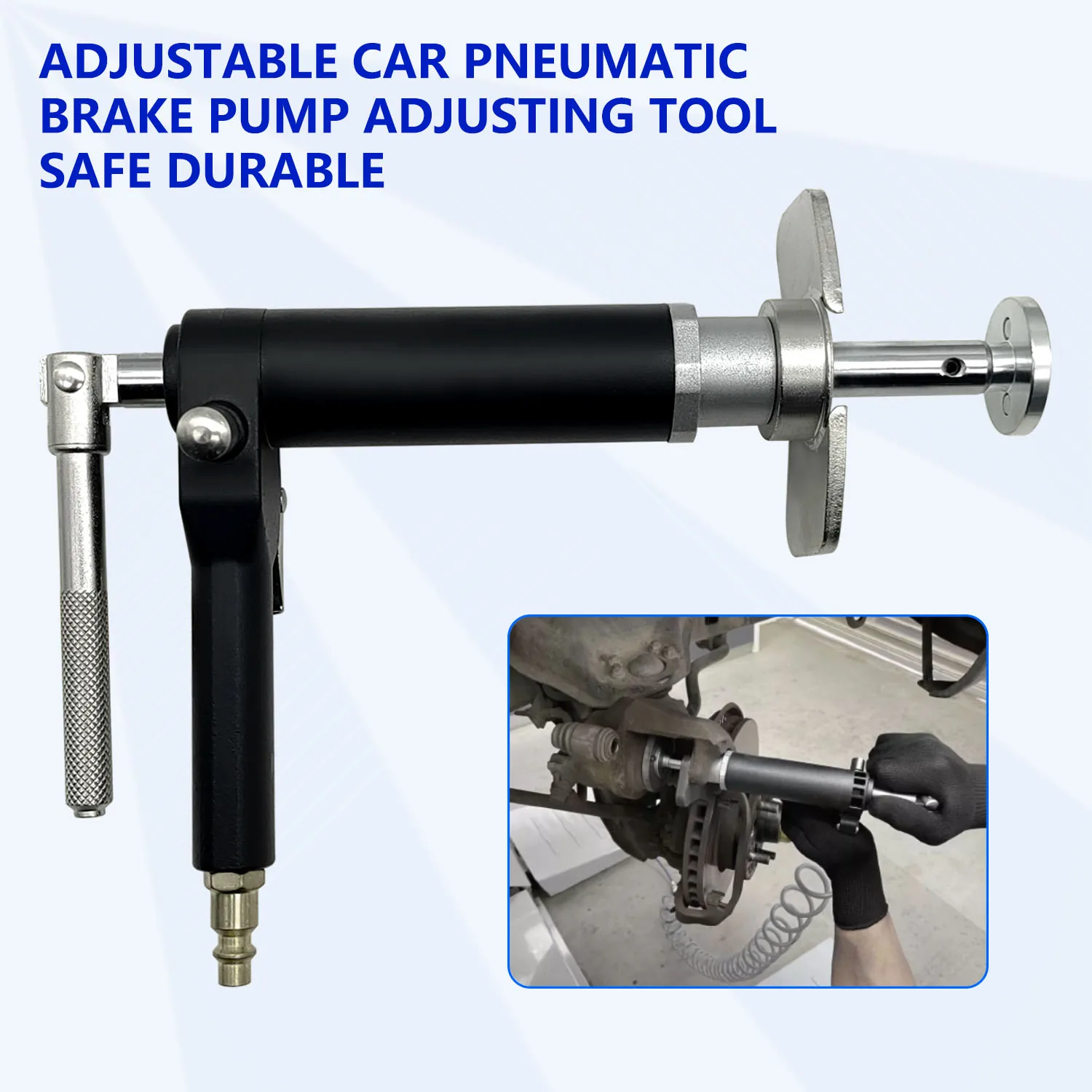 Air Powered Brake Piston Wind Back Tool, Pneumatic Brake Caliper Piston Compressor Tool, Brake Pump Adjusting Tool.