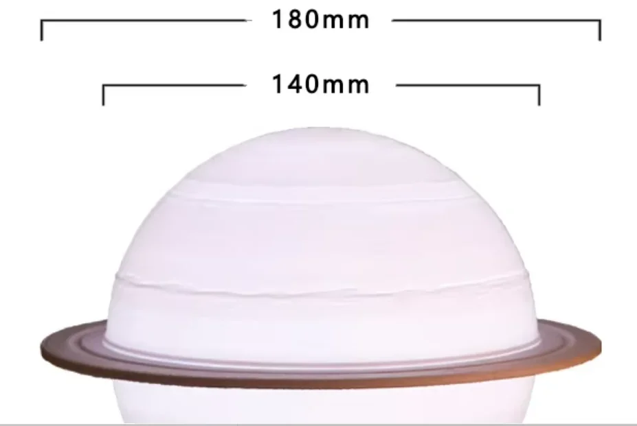 HCNT Factory Price 3D Printing Personalized Gift Magnetic Levitating Saturn Night Light