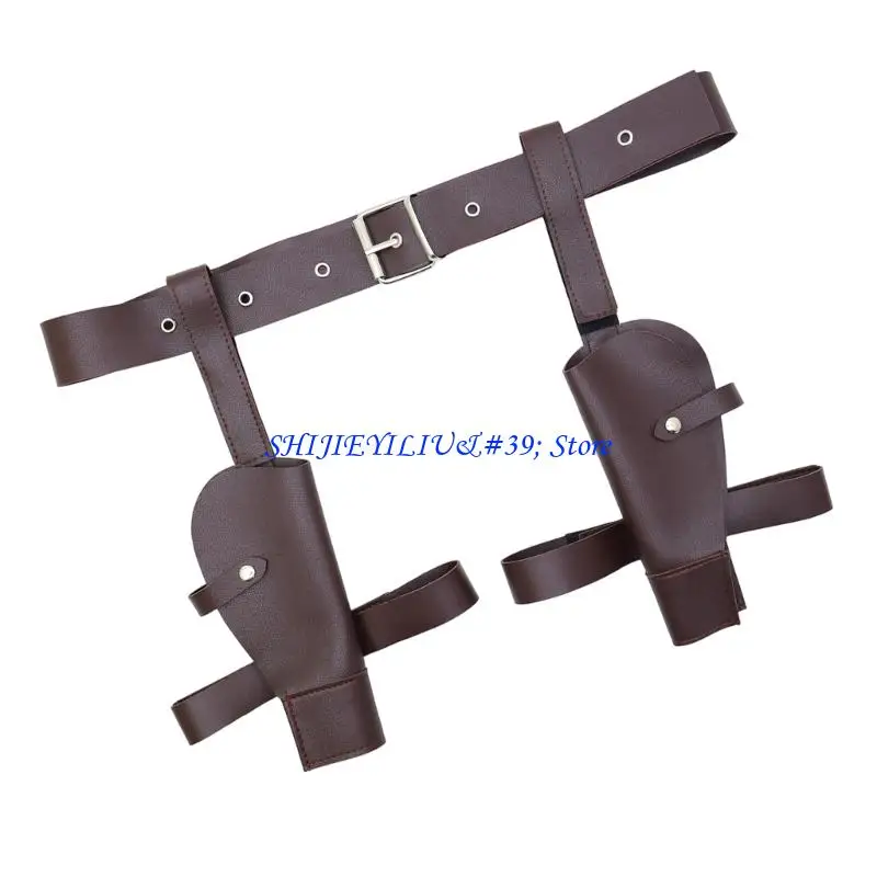 E21F Stylish Cowboy Charm Waistband Sturdy PU Belt For Music Festivals Ride