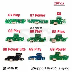 10Pcs USB Charger Dock Connector Charging Port Microphone Flex Cable For Motorola Moto G7 G8 G9 Play Plus Power Lite