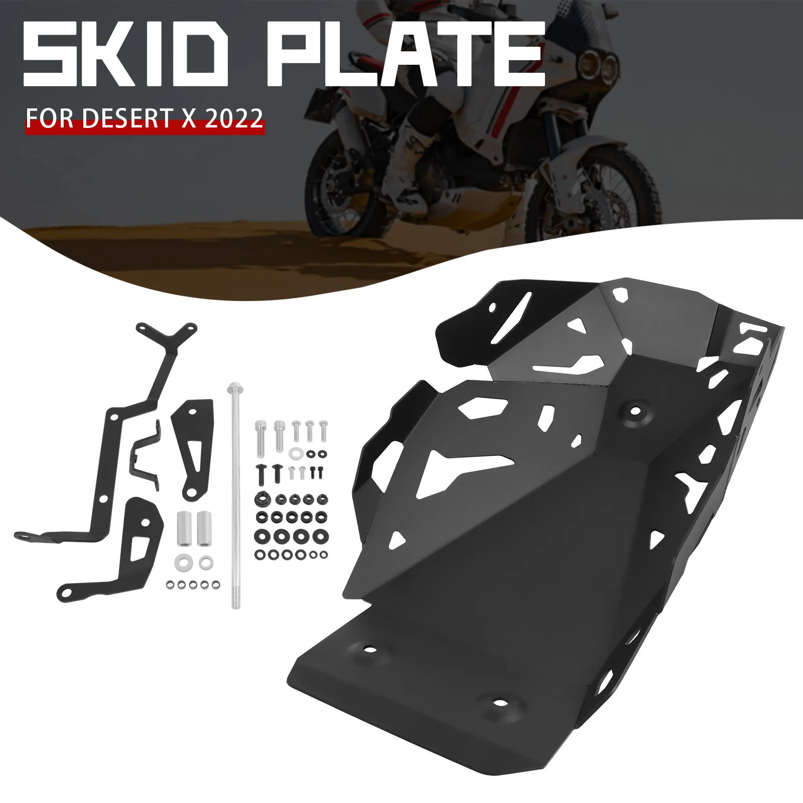 

For Ducati DesertX Desert X 2022 2023 2024 Motorcycle Lower Engine Protection Base Chassis Cover Skid Plate Belly Pan Protector