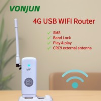 VONJUN 4G WiFi Modem UFI CRC9 External Antenna USB LTE Mobile Hotspot Portable Sim Card Router U6