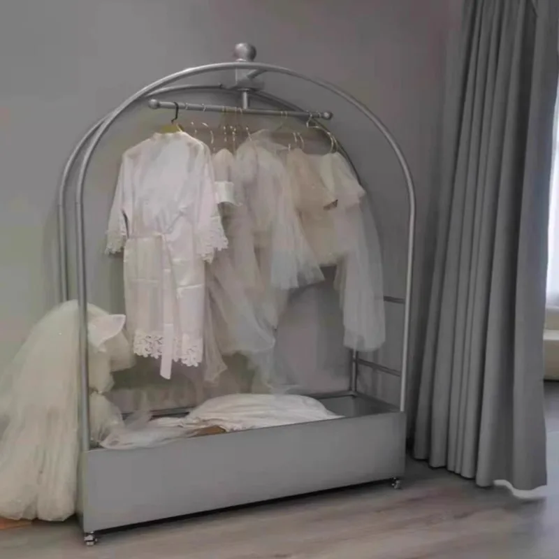 Wedding shop silent trolley dress cheongsam shelf wedding dress display stand clothing photography dress thickened trailer