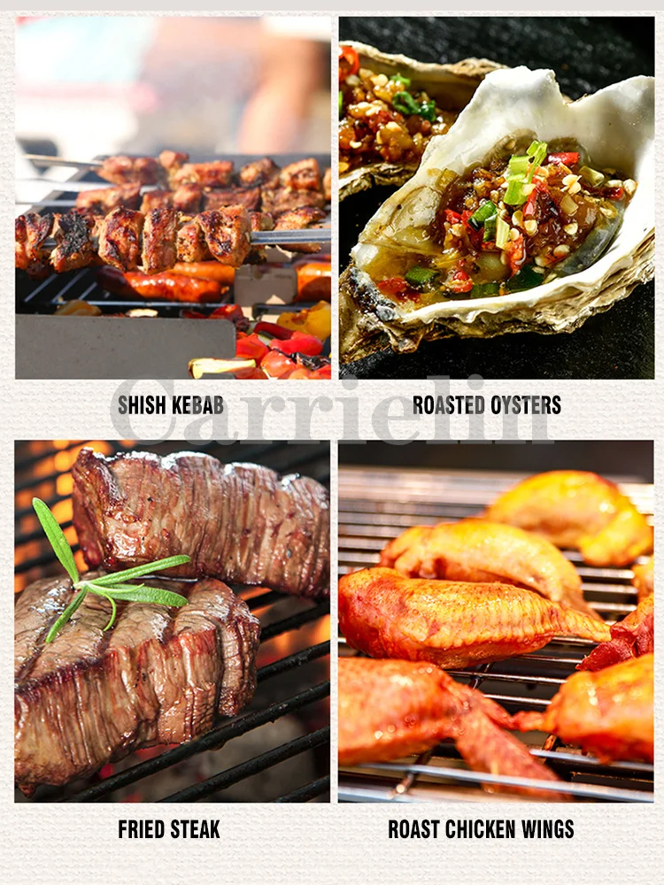 Portable Outdoor BBQ Grill Patio Camping Picnic Barbecue Stove Suitable For People Charcoal Grill Bbq Grill Table