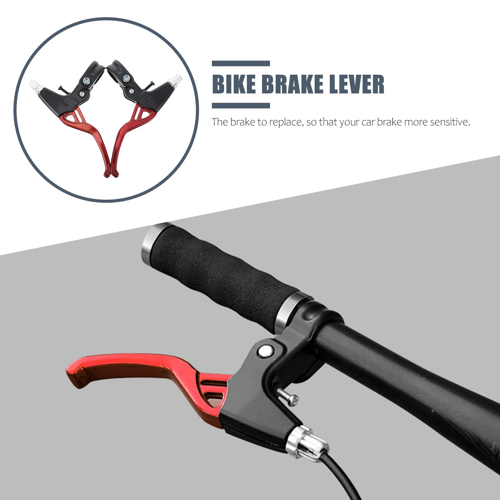 

Aluminum Bike Lever Lightweight Durable Brake Handlebar Smooth Operation for Mountain Road Folding Kids E-Bikes Easy Install