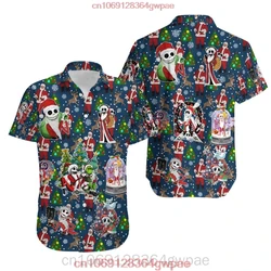 The Nightmare Before Christmas Jack Skellington Halloween Hawaiian Shirts Men's Women Button Up Shirt Disney Fashion Beach Shirt