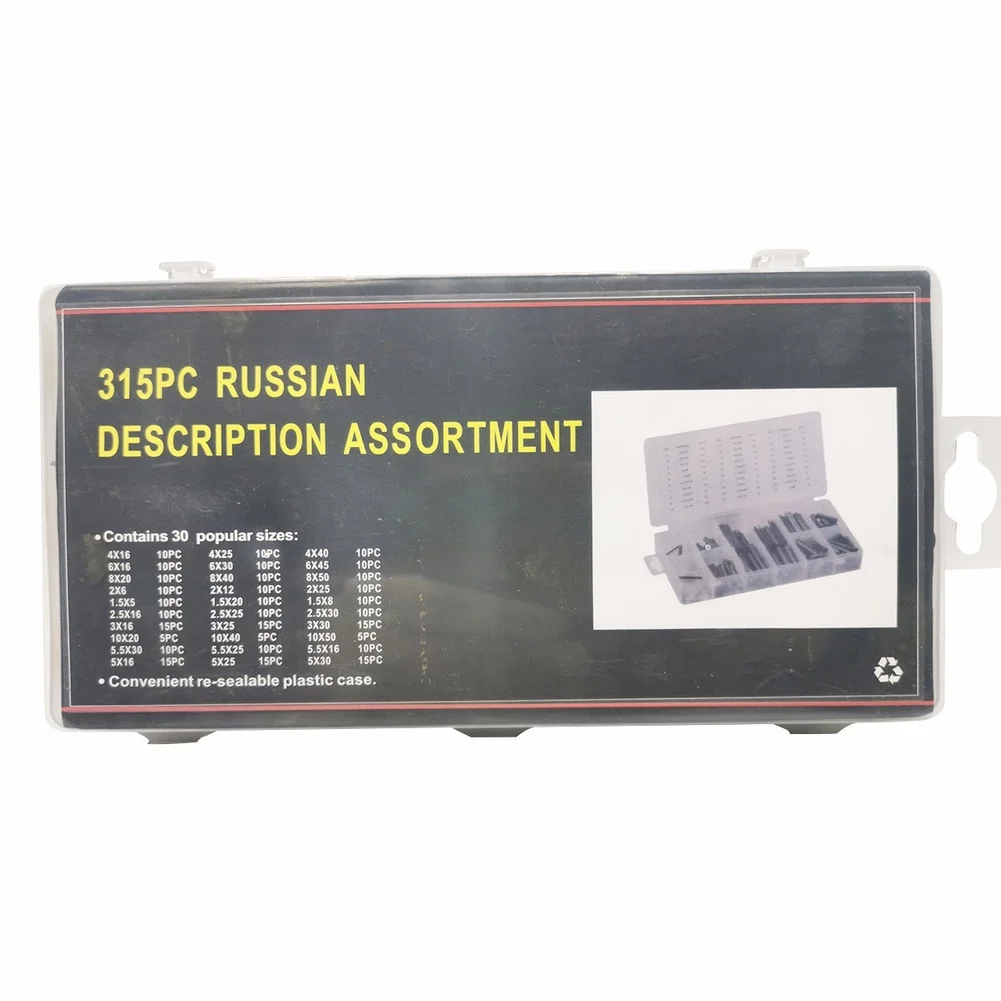 For Repair Split Pins 65Mn Steel Spring Pins Assortment Fastener Kit Oxidation Treatment Multi-size Assortment