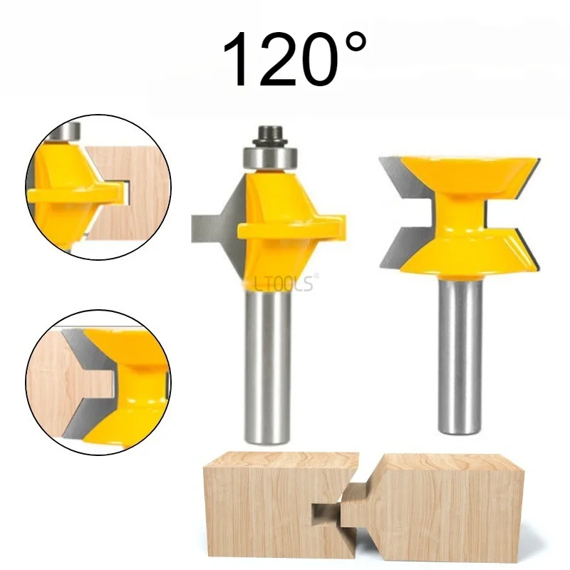

Router Bit Sets Trimming Straight Carbide Tungsten Cutters Woodworking Milling Cutter 120° Edge Banding Assembly Router Bit