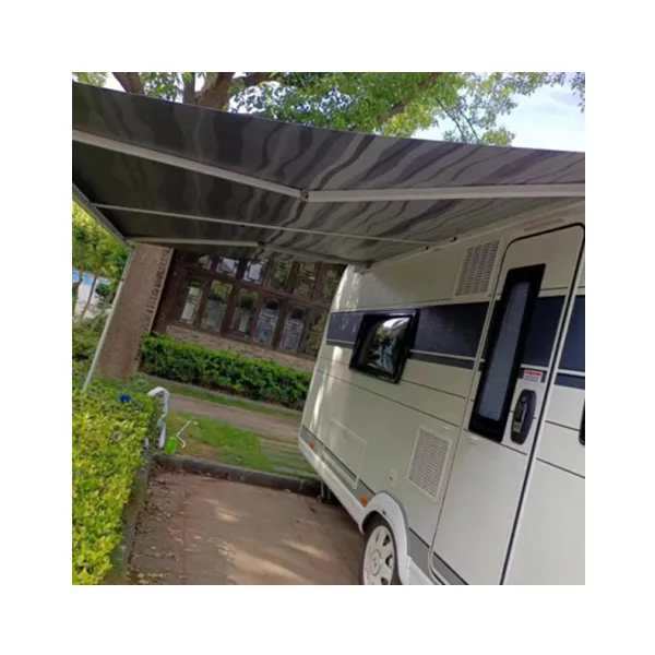 Caravan Motorhome RV Accessories Hot Sale Logo Printed Rv Awning Strong Spring Retractable Arms Caravan Awning For Sale