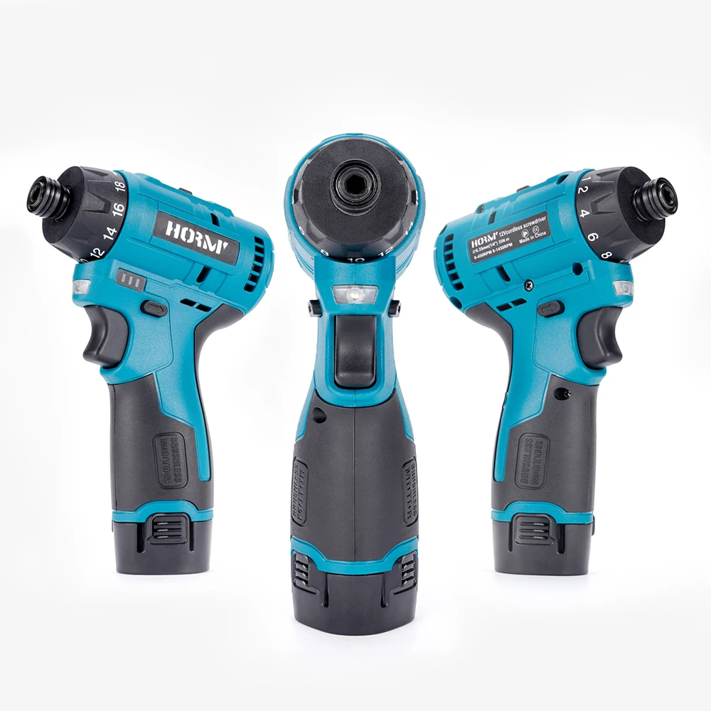 Brushless Electric Screwdriver 12V Cordless Impact Drill Power Driver Rechargeable Adjust Torque Wrench Tool For Makita Battery