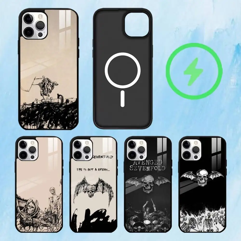 

Avenged S-Sevenfold R-Rock Phone Case For iPhone17,16,15,14,13,12,11 Plus,Pro Max Magnetic For Magsafe Wireless Charging