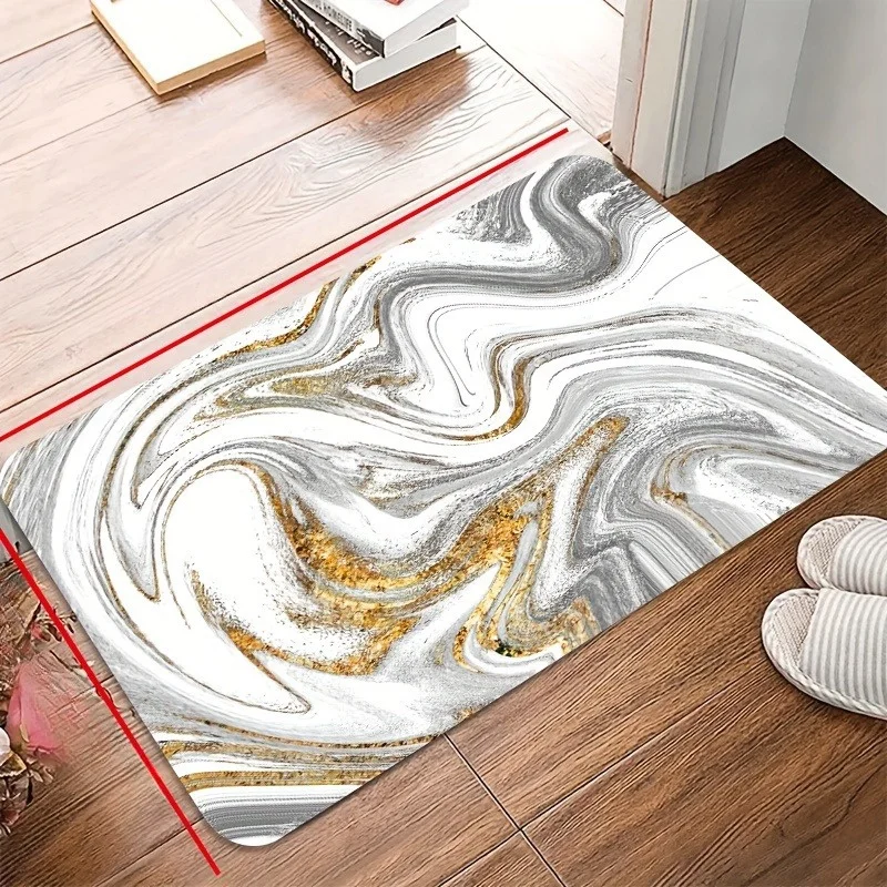 Tropical Marble Pattern Bath Mats Non-slip Carpet for Bathroom Toilet Super Absorbent Foot Rug Diatom Mud Home Area Decor Rugs