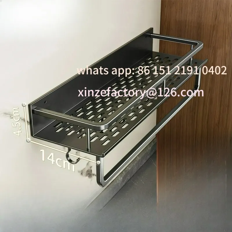 

Customizable Width Upgraded Toilet Storage Rack/Bathroom Shampoo Shelves Hanger Shower Storage Rack Hanger Corner Shelf