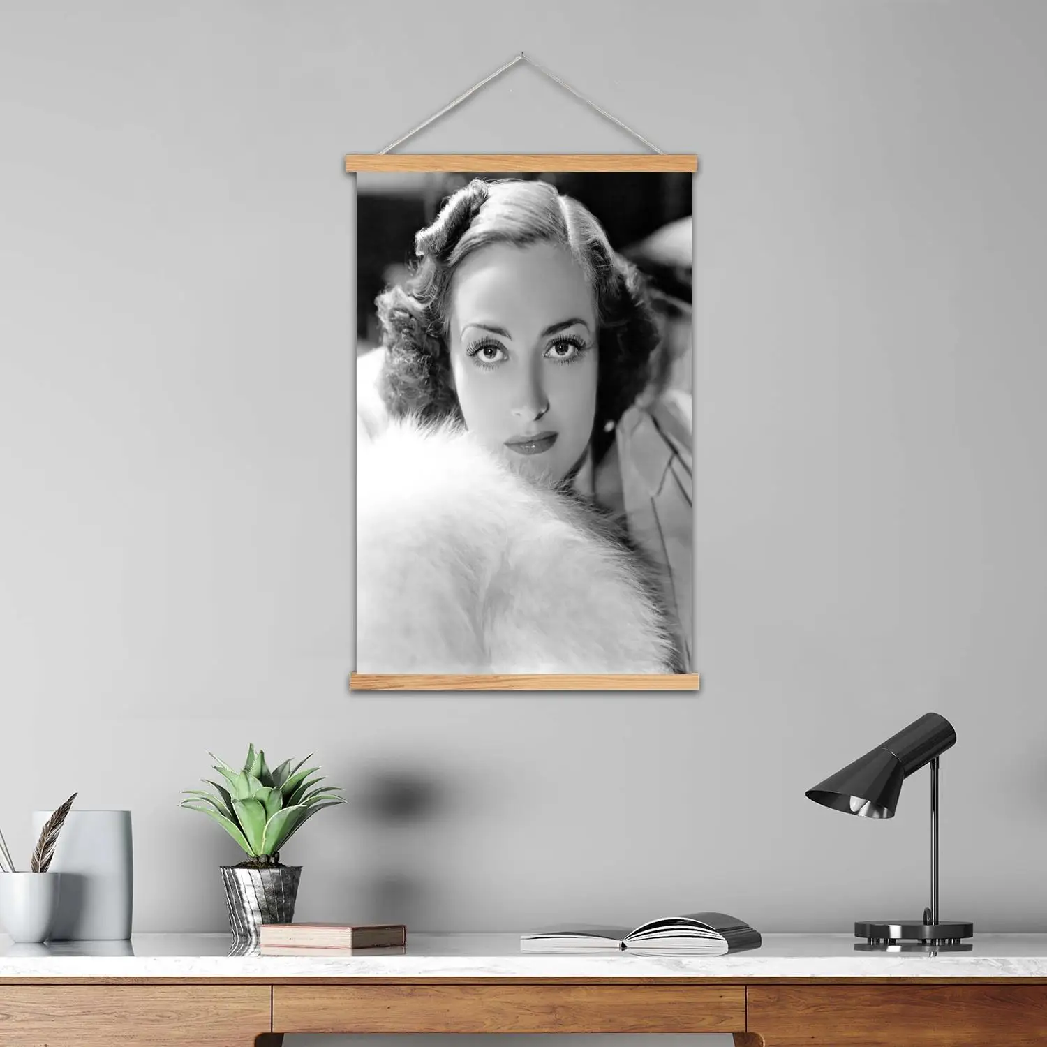 جون كروفورد لوحة جدارية مؤطرة قماش ملصق فني وفن جدران، عائلة حديثة، ديكور غرفة النوم، ملصقات، لوحة زخرفية