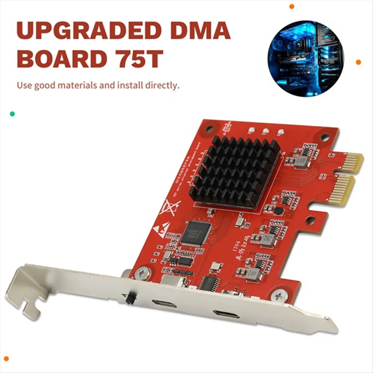 FPGA DMA Board Cap 75T Cap DMA 75t +ESP32-S3 MAKCM for Development Board for Kmbox Video Blender Direct Access