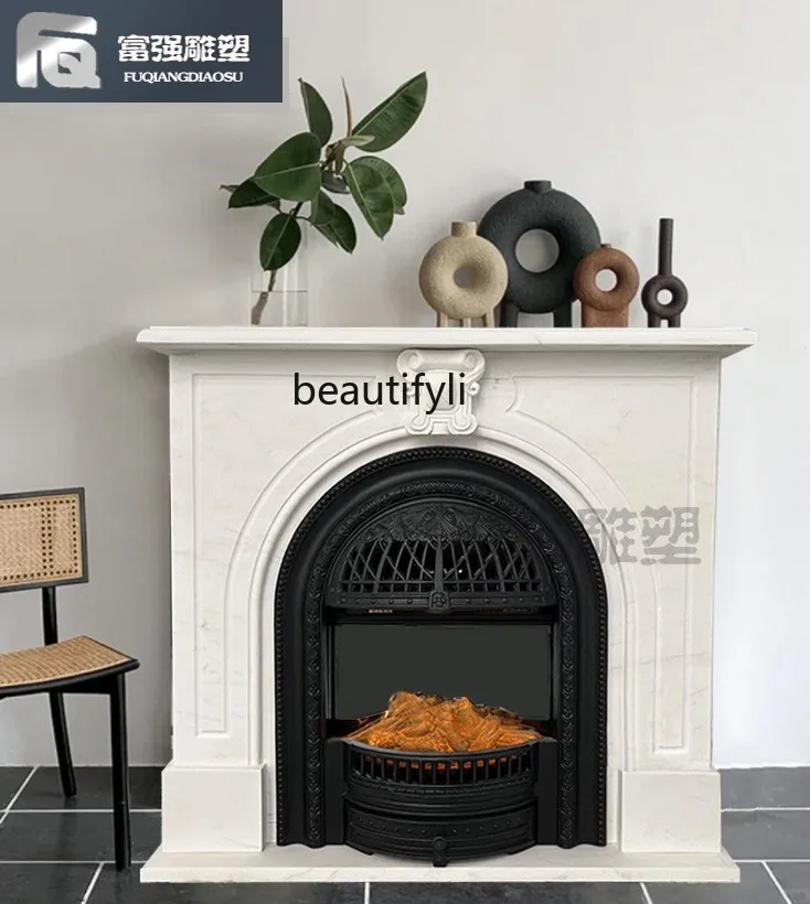 

Marble Arch Fireplace Natural Marble Modern Decorative Cabinet Custom Stone Fireplace