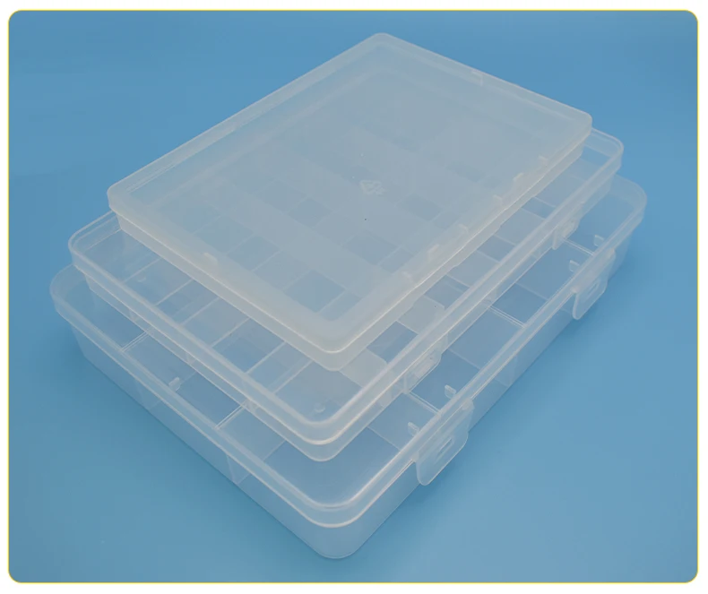 2-24 Grids Schraube Box Container Organizer Kunststoff Transparent Fach Einstellbare Lagerung Box Für Schmuck Taste Hardware-Tool – Detail 9