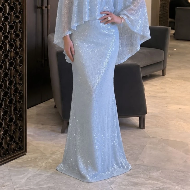 Fashion Women's Short Sleeve Off Shoulder Evening Party Long Dress Elegant Ladies Bling Glitter Bodycon Maxi Dresses Vestidos