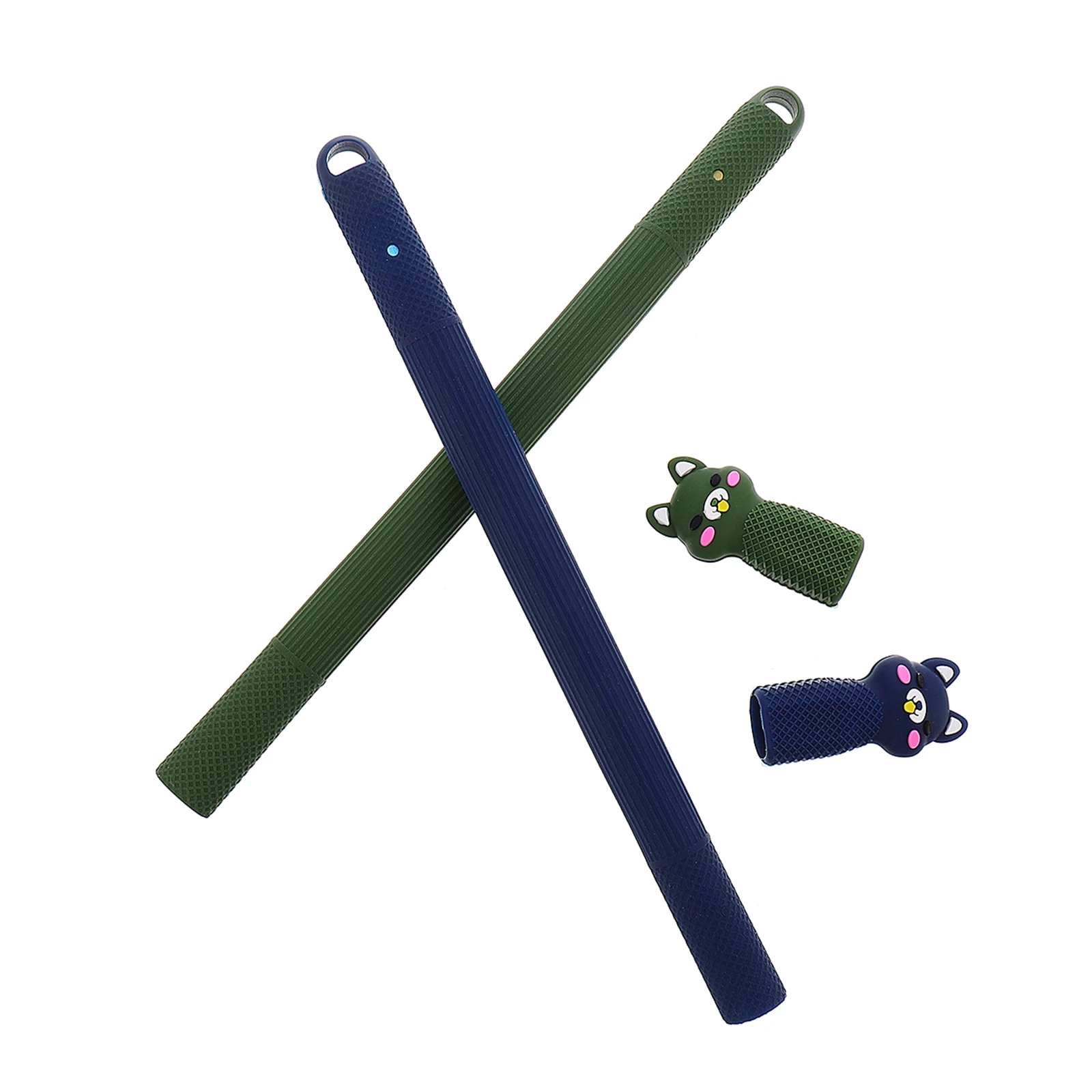 

2 Pcs Stylus Case Cartoon Pen Sleeve Silicone Tip Pencil Non-slip Smooth Cover Silica Gel Anti-s Creative