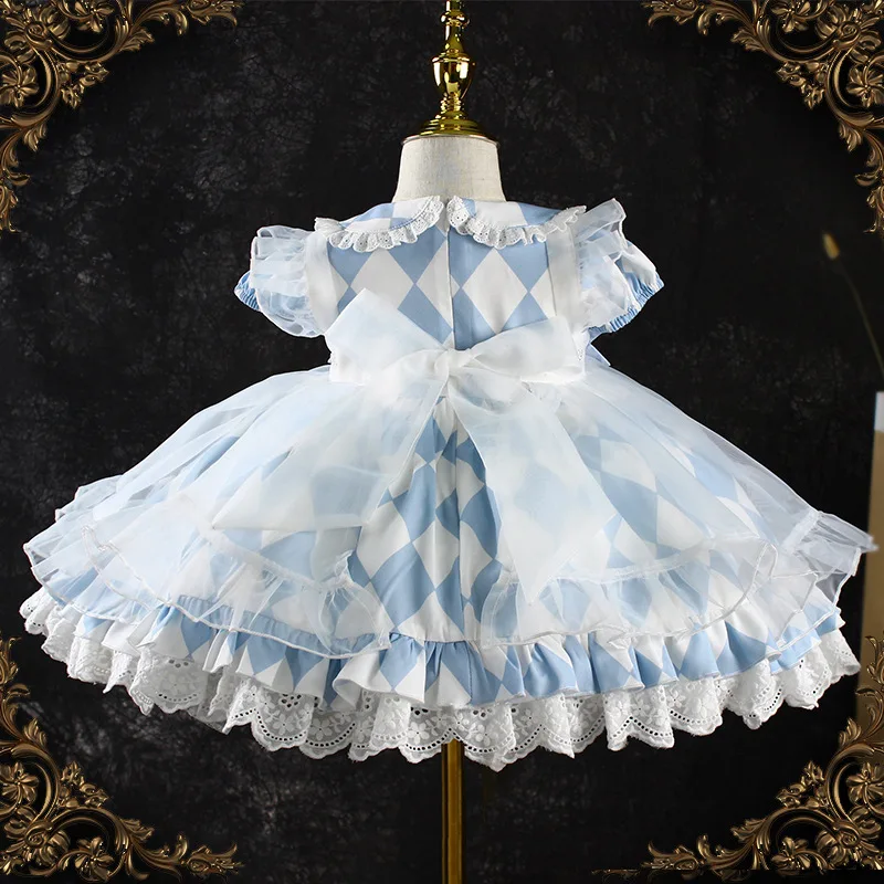 Spanish Dress for Children Girl Royal Princess Ball Gown Girls Birthday Party Dresses Infant Lace Robe Kids Boutique Clothes