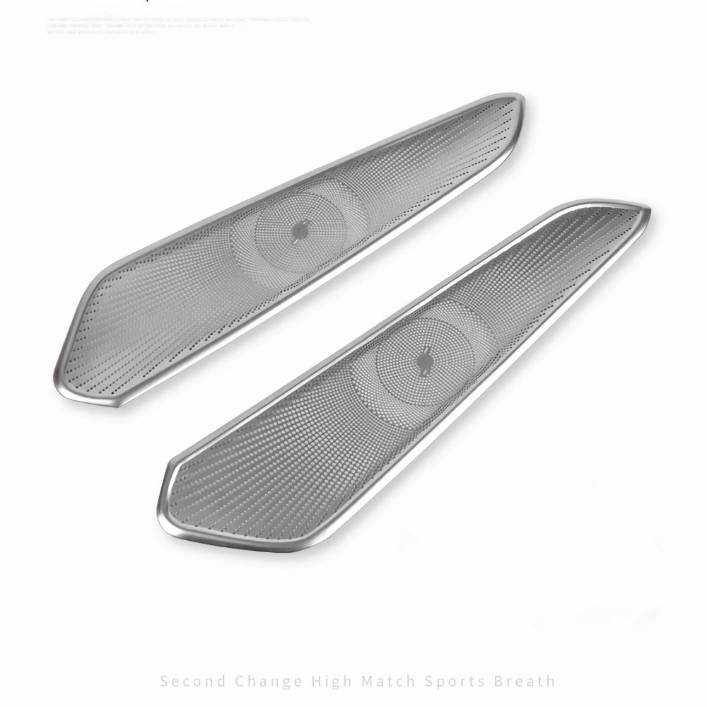 1 Set Interior Car Stickers For Porsche Macan 2014 - 2024 Center Control Audio Speaker Cover Decoration Accessories Parts