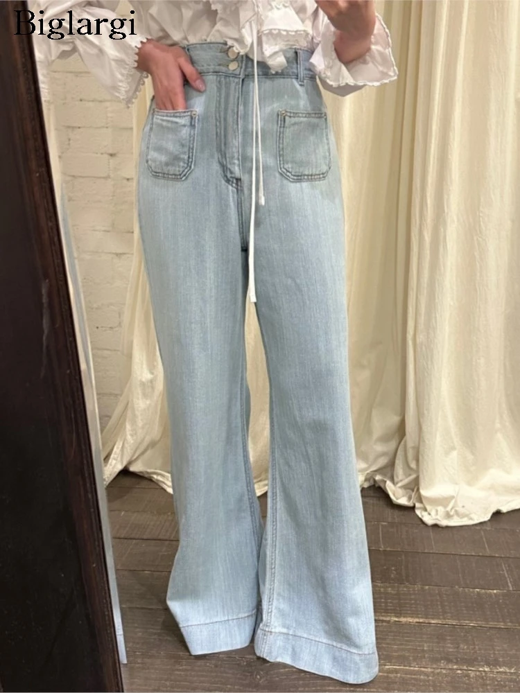 

Jeans Autumn Long Pant Women Casual High Waist Fashion Ladies Trousers Korean Style Loose Pleated Woman Pants