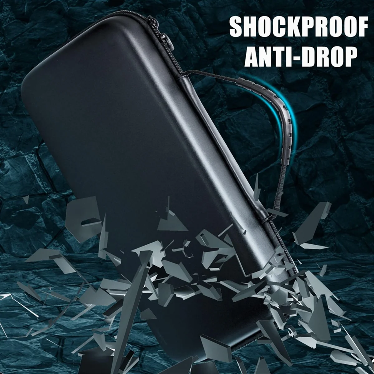 حقيبة تخزين Y59APortable حقيبة حمل لوحدة التحكم في الألعاب MSI Claw EVA حقيبة يد واقية مقاومة للماء ومضادة للسقوط باللون الأسود #4