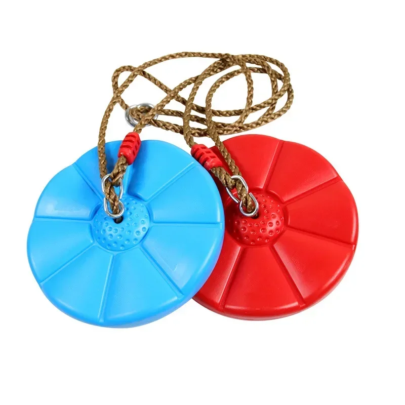 Balanço de disco infantil, esportes internos e externos, vermelho, azul, engrossado, pétala octogonal, brinquedos de balanço, cadeira de balanço